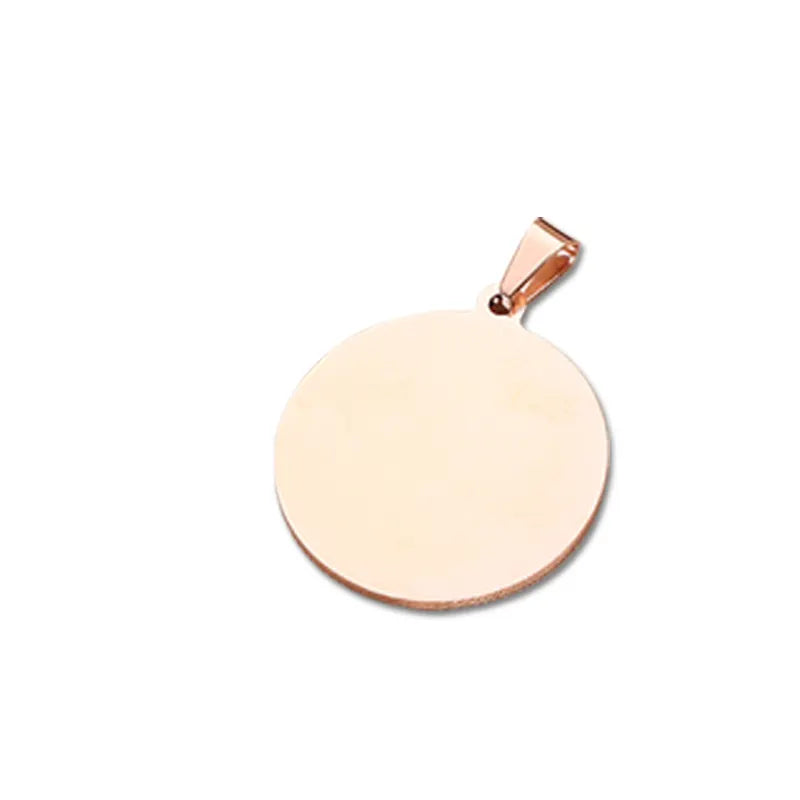 Round Stainless Steel Customizable ID Tag