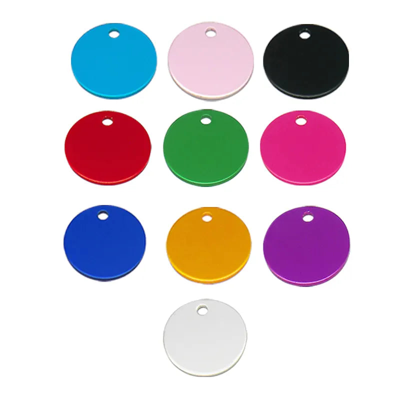 Round Aluminum Alloy Customizable ID Tag