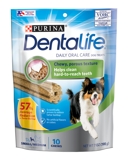 Purina DentaLife Daily Oral Care Chew Treats for Small & Medium Dogs