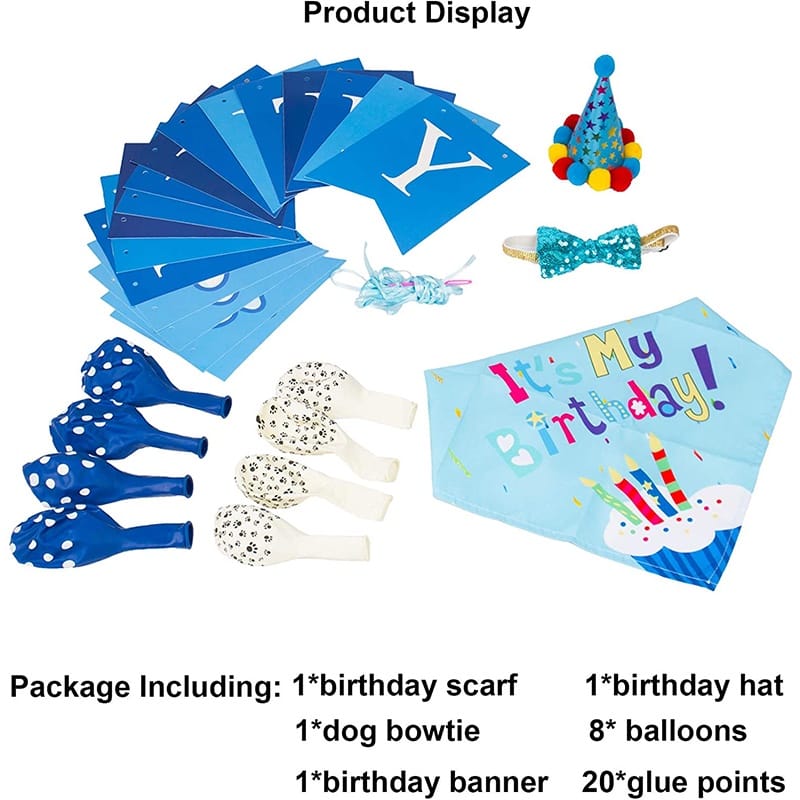 Dog Birthday Party Costume Set