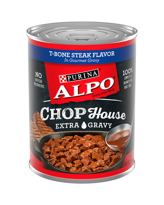ALPO Chop House® T-Bone Steak Flavor in Gourmet Gravy Wet Dog Food
