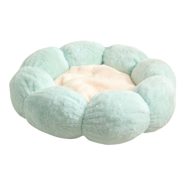 Soft Plush Flower Cushion Pet Bed