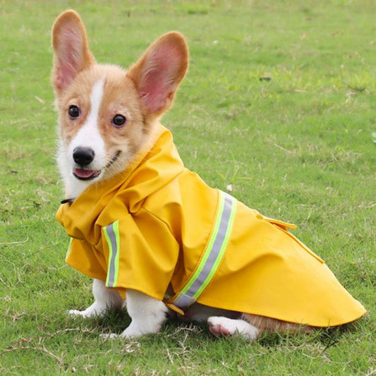 Fashionable Dog Raincoat - Lightweight Adjustable Reflective