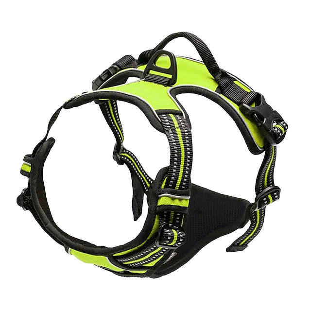 Heavy-duty Adjustable Reflective Vest-style Breathable Dog Harness