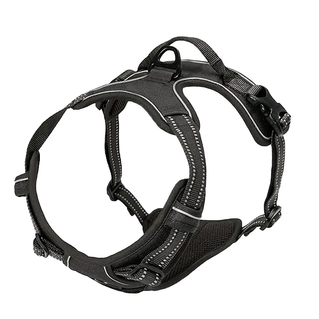 Heavy-duty Adjustable Reflective Vest-style Breathable Dog Harness